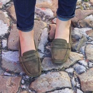Olive Green Suede Mocs by Charleston Shoe Co